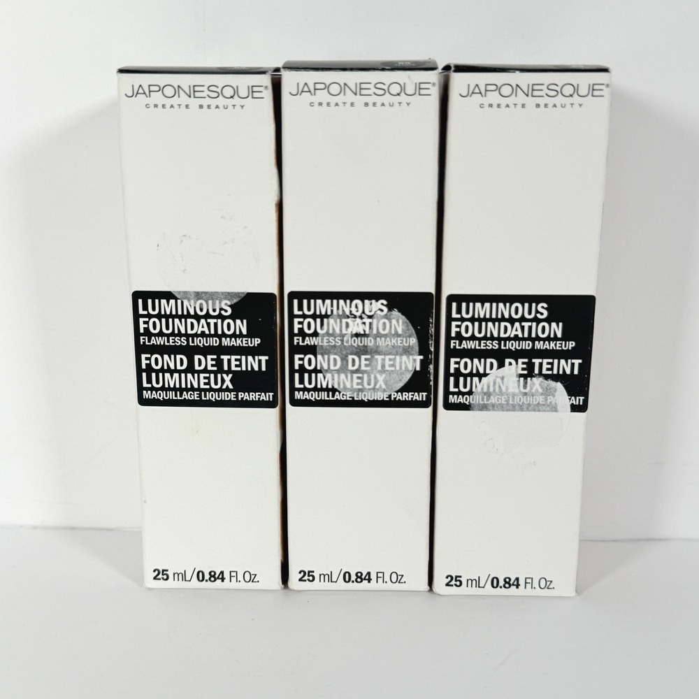 JAPONESQUE‎ NEW Luminous Foundation Flawless Liquid Makeup Shade 09 3 Pack